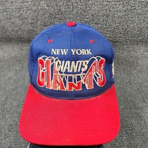 Vintage 90s New York Giants Snapback Hat Blockhead Shadow *READ Dada Blue Dome